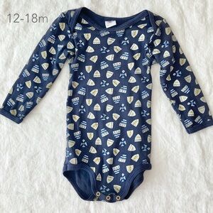 🪴5/$30 Petit Bateau Knights Shields Blue Long Sleeve Bodysuit Top